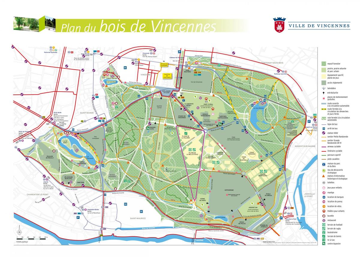 지도 Bois de Vincennes