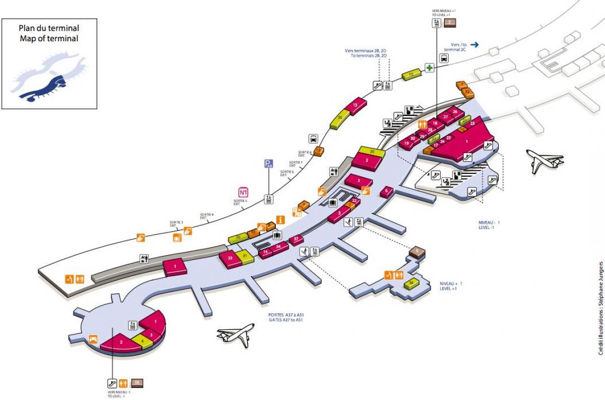지도의 공항 터미널 2A