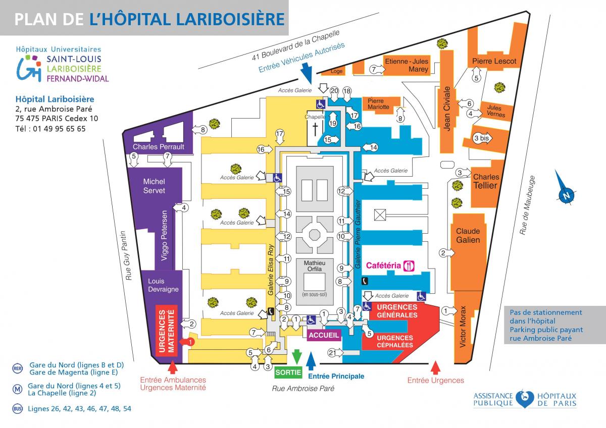 지도 Lariboisiere 병원