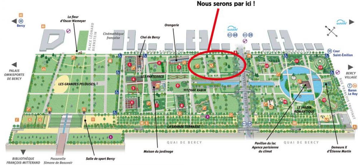 지도 Parc de Bercy