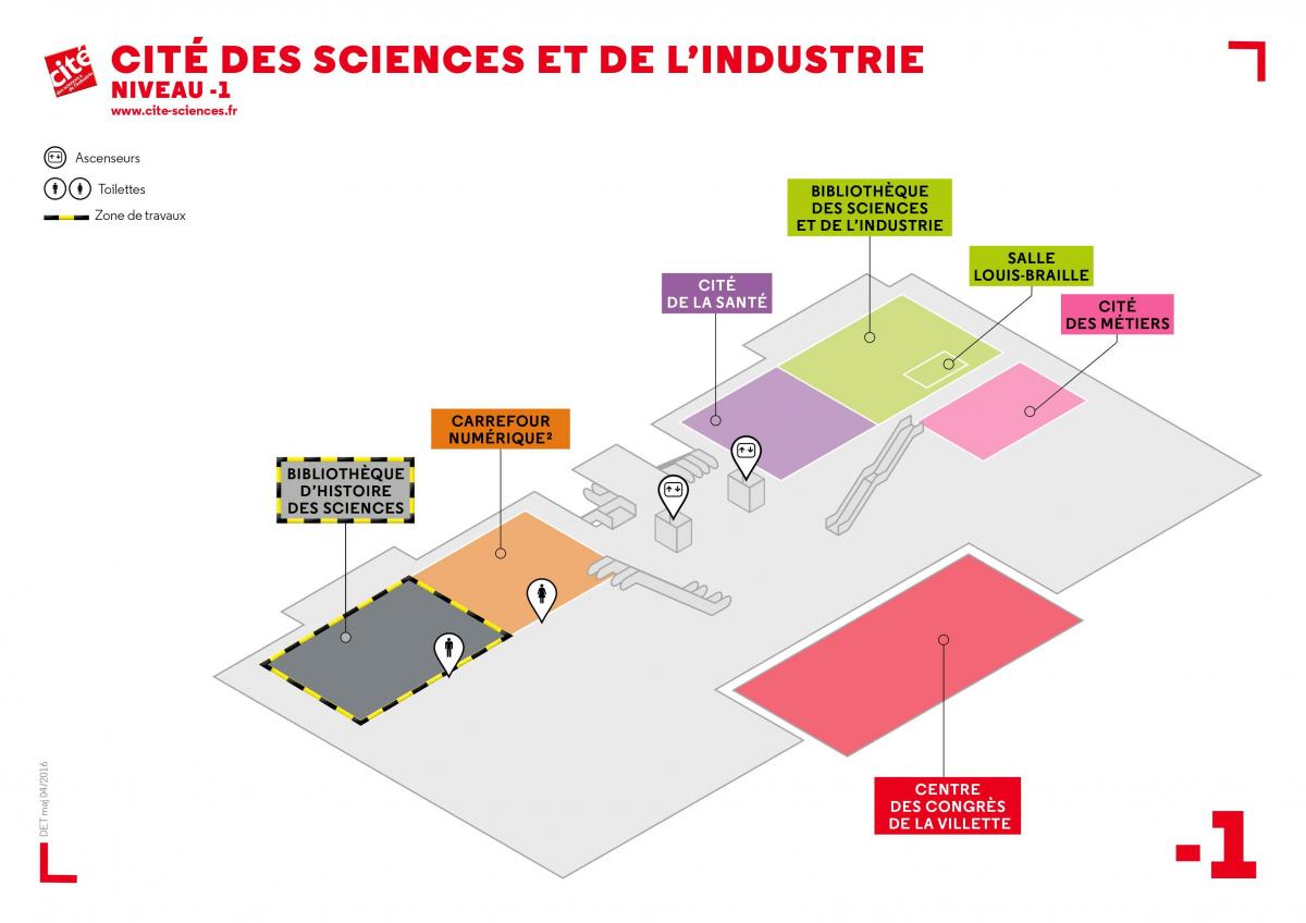 지도 Cité des Sciences et de l 시티 오브 사이언스 앤 인더스 수준 -1
