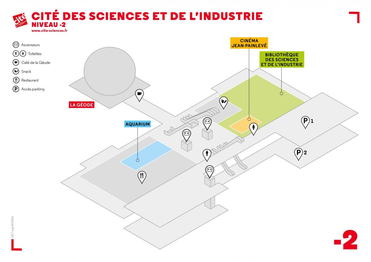 지도 Cité des Sciences et de l 시티 오브 사이언스 앤 인더스 수준 -2