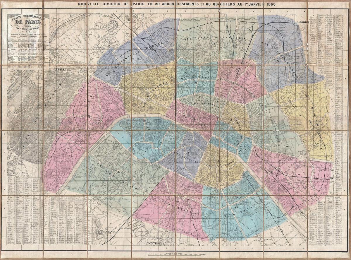 지도 파리의 1860