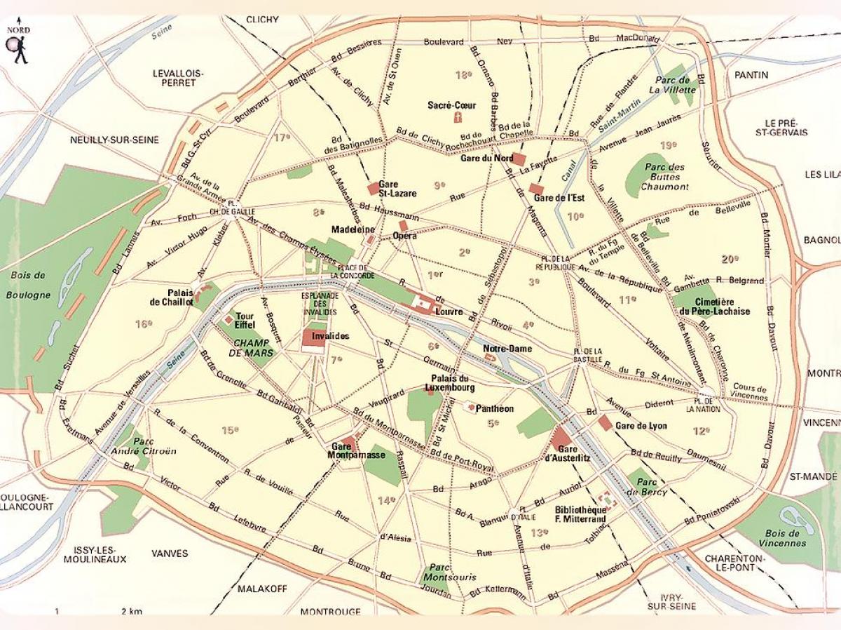 지도의 파리 공원