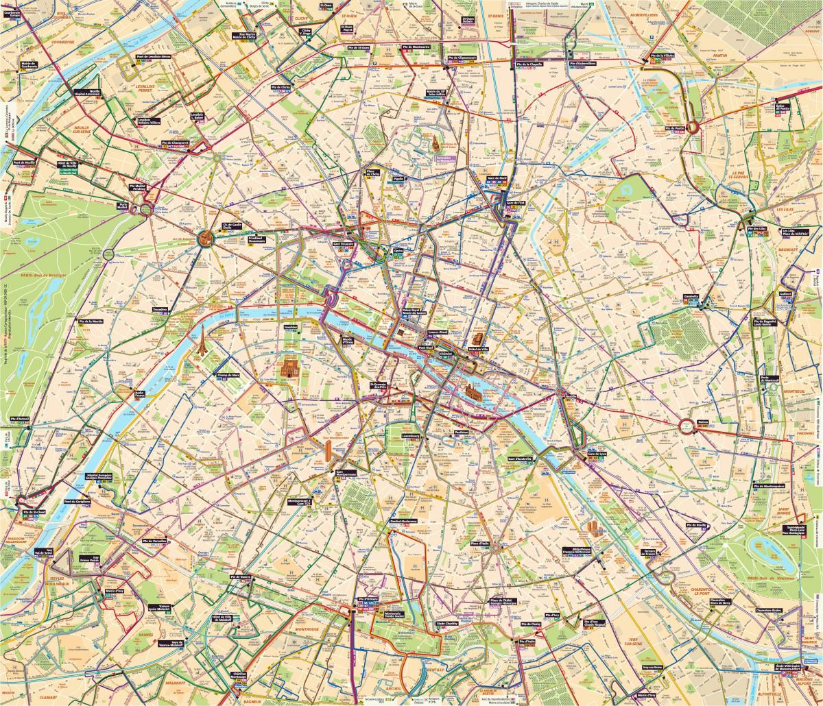 지도 파리의 버스