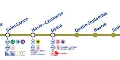 지도 파리의 지하철 3 호선