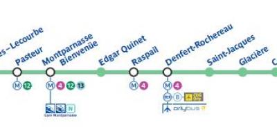 지도 파리의 호선 지하철 6