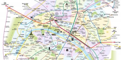 지도의 지하철 파리