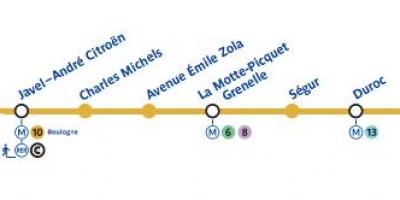 지도 파리의 호선 지하철 10