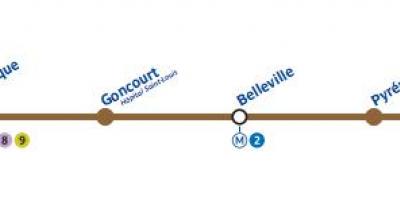지도 파리의 호선 지하철 11