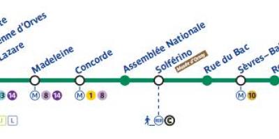 지도 파리의 호선 지하철 12