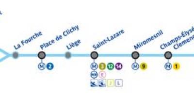 지도 파리의 호선 지하철 13