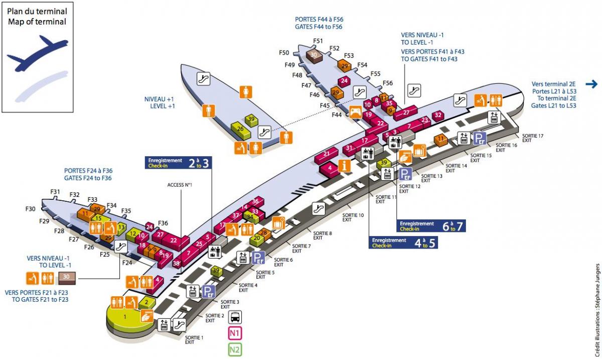지도의 공항 터미널 2F