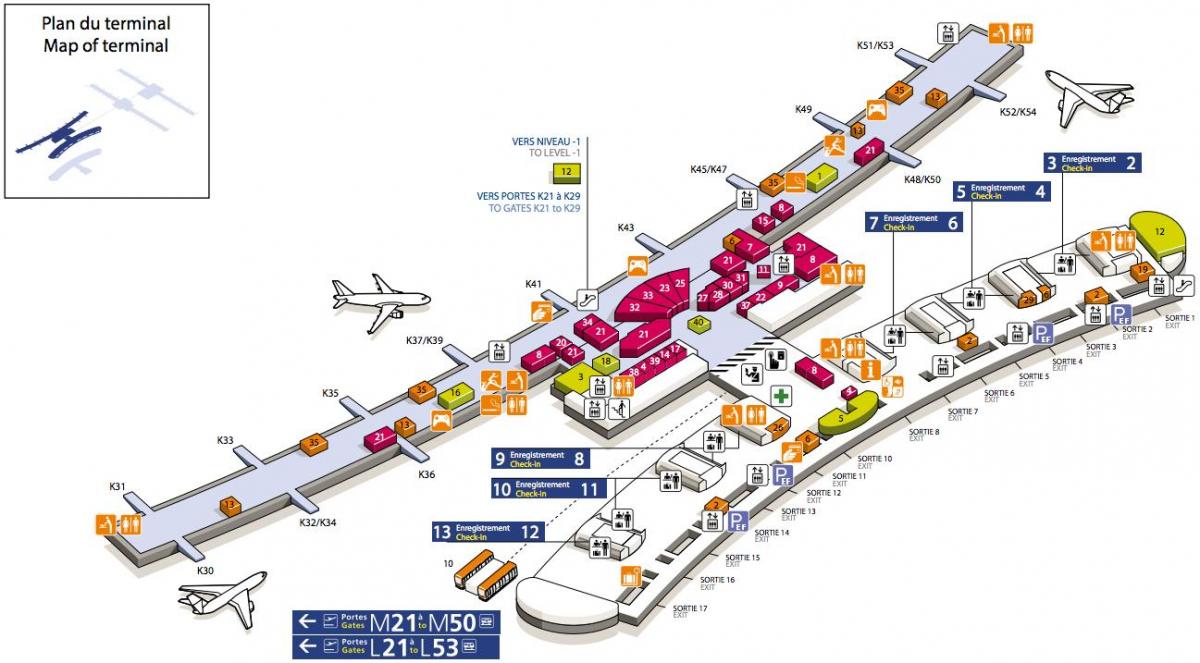 지도의 공항 터미널 2E