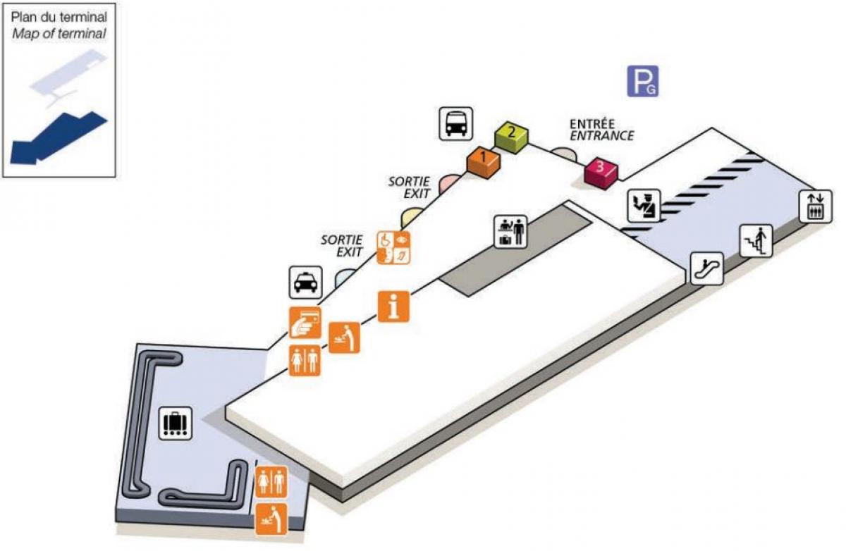 지도의 공항 터미널 2G