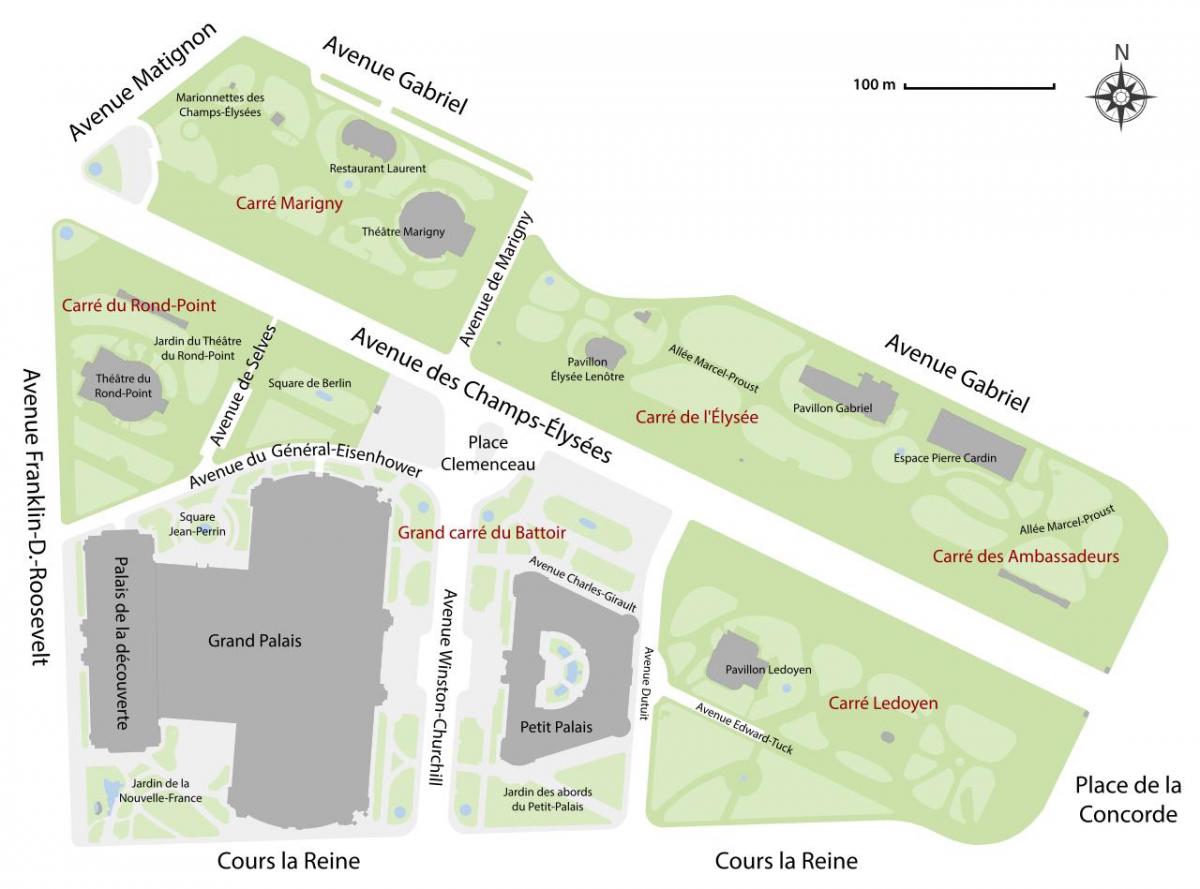 지도 Jardin des Champs-Élysées