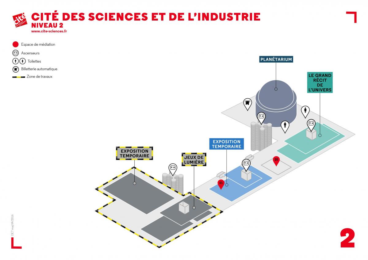 지도 Cité des Sciences et de l 시티 오브 사이언스 앤 인더스 레벨 2