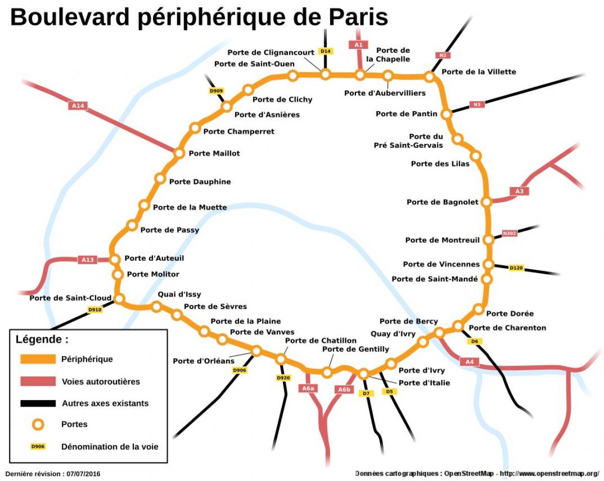지도 Boulevard Périphérique