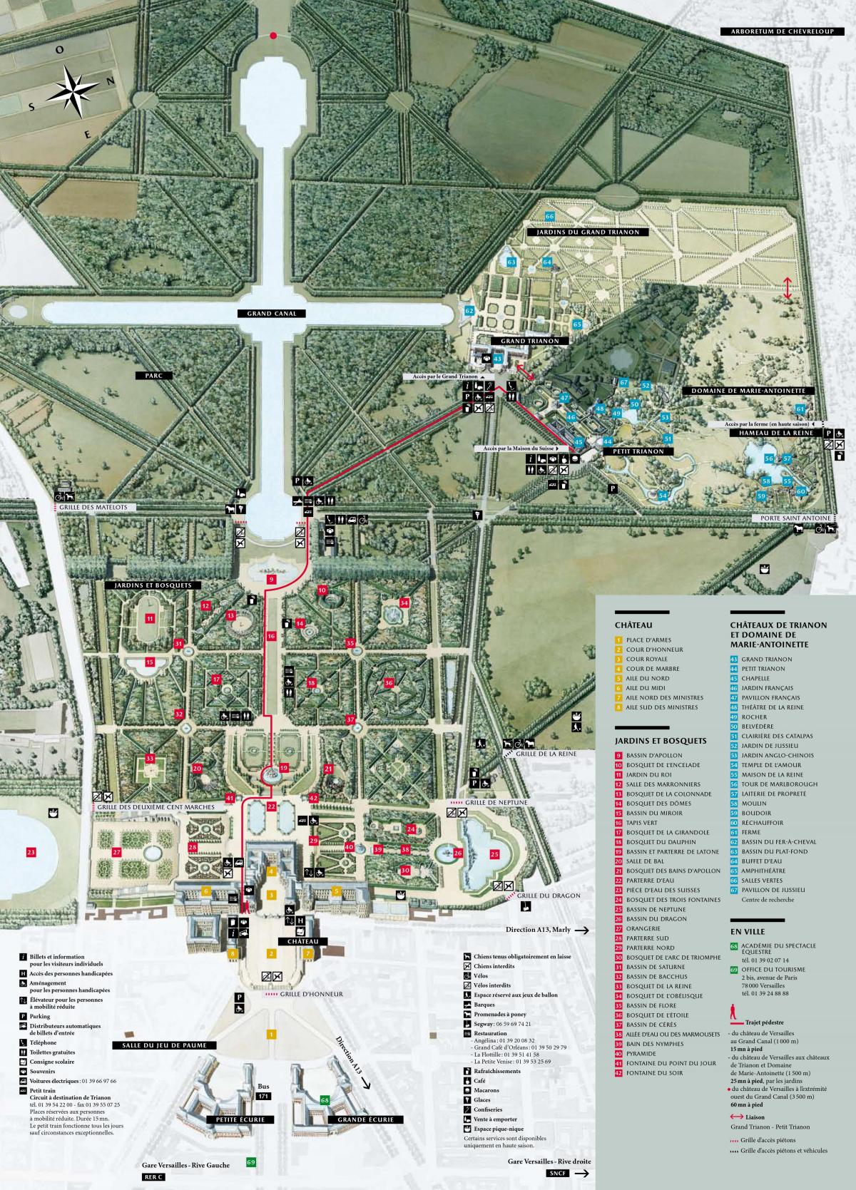 지도는 베르사유 궁전