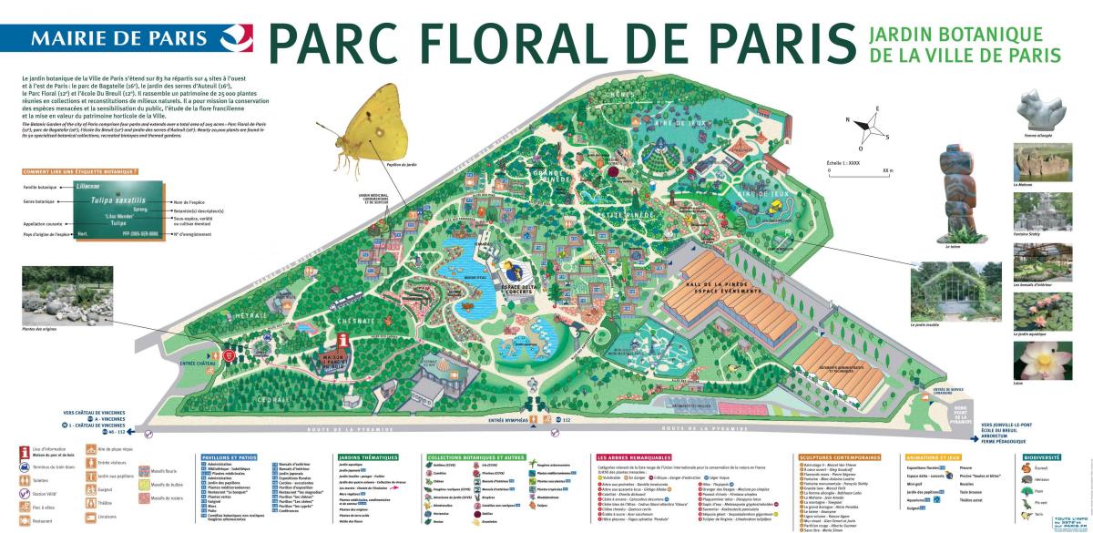 지도의 플로할 드 파리 공원