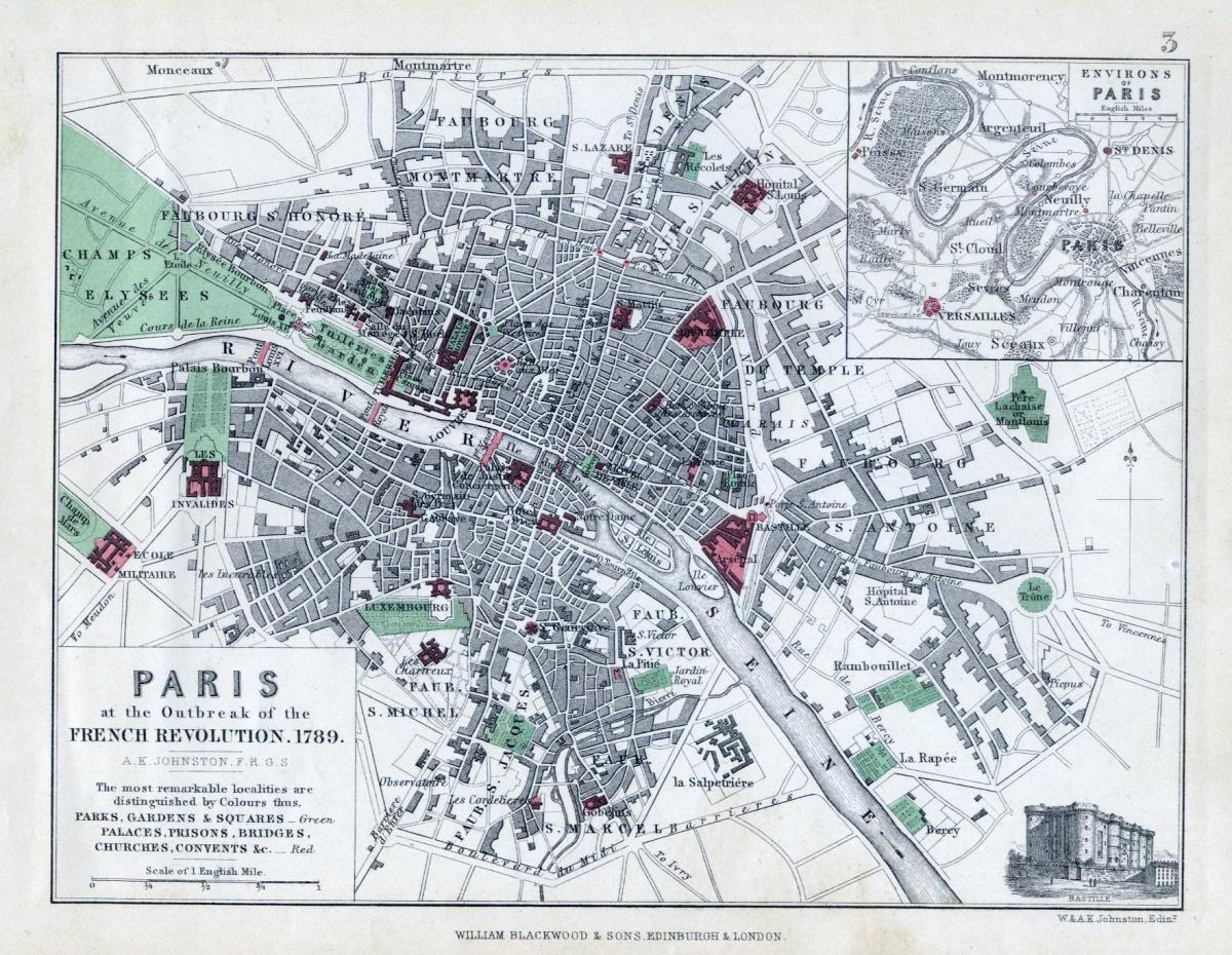 지도 파리의 1789