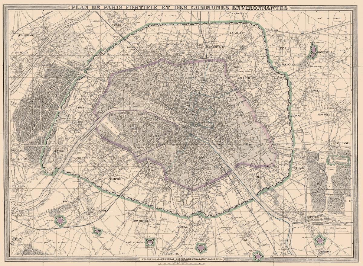 지도 파리의 1850