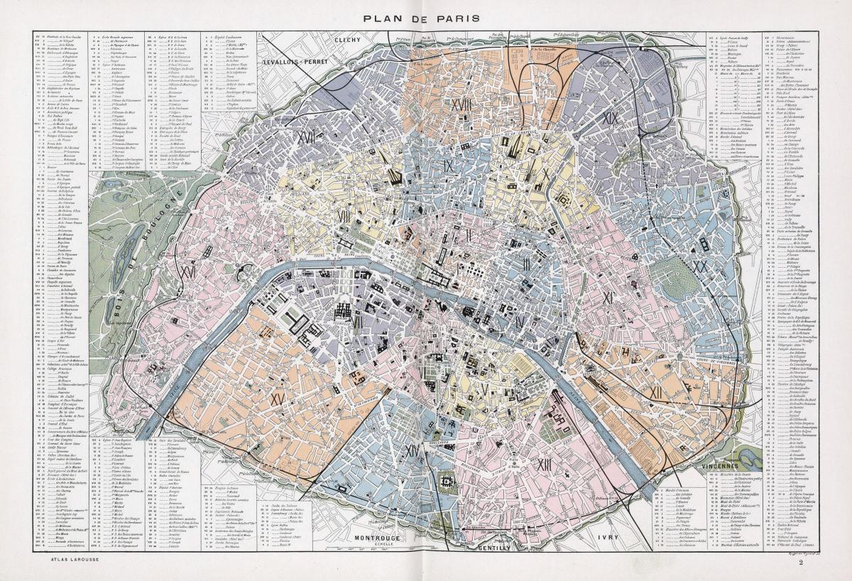 지도 파리의 1900