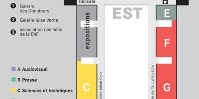 지도 Bibliothèque nationale de France-1 층