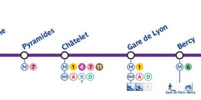 지도 파리의 호선 지하철 14